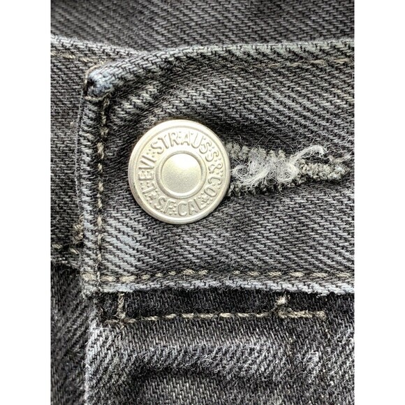 Levi's 501 Mens Denim Jeans Original Fit Button Fly Black 2016 Size 36X32 Read - Picture 13 of 16